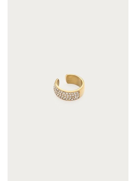 Ear game ear cuff met strass stenen MJ16659 Goud