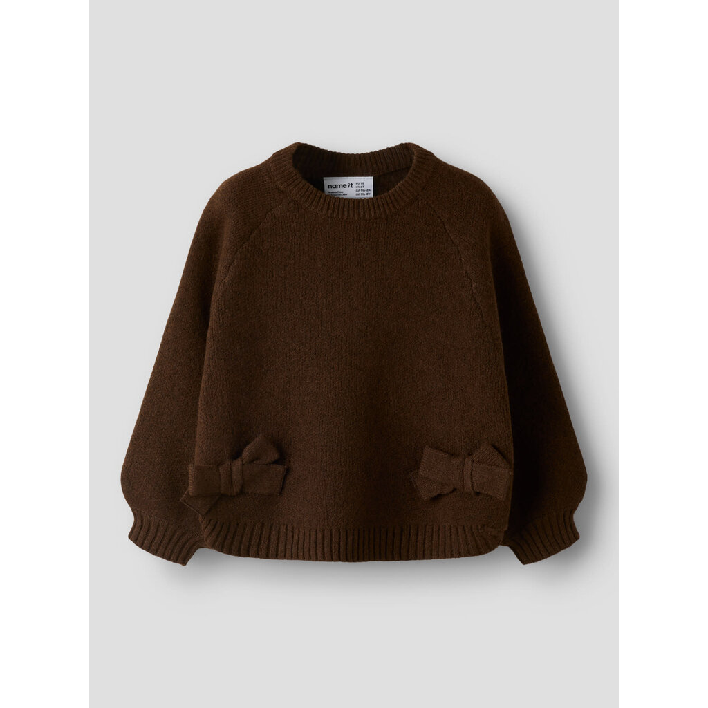name it NMFNDOPER LS KNIT 13259431 Chocolate Plum