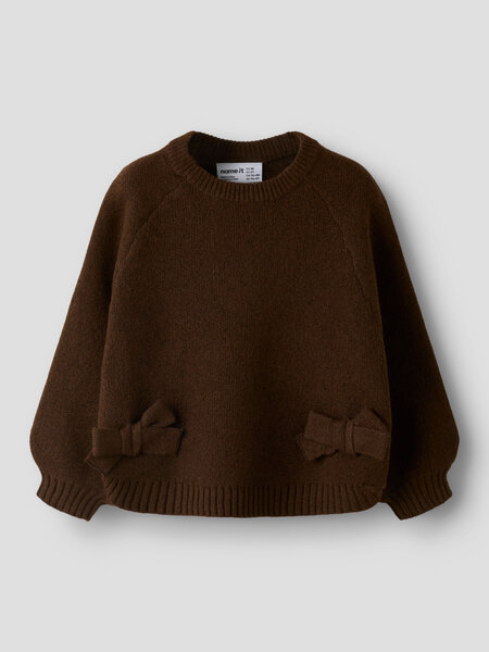 name it NMFNDOPER LS KNIT 13259431 Chocolate Plum