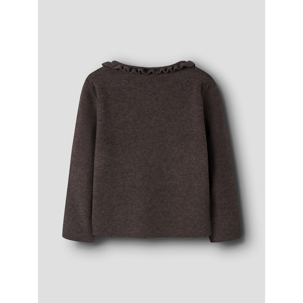 name it NMFNALIE LS KNIT 13259436 Chocolate Plum
