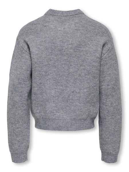 KIDS ONLY KOGTEDDY L/S PULLOVER KNT NOOS 15361854 Medium Grey Melange Dachshund