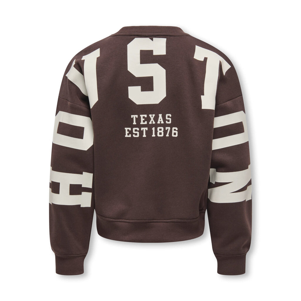 KIDS ONLY KOGSWEAT L/S BACK/SLEEVE PRINT SWT 15380034 Coffee Bean Birch/Houston