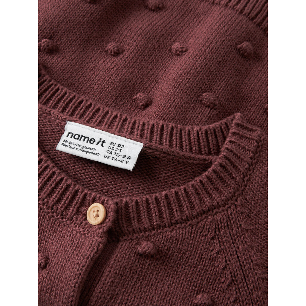 name it NMFNASHA LS KNIT CARD 13263513 Wild Ginger