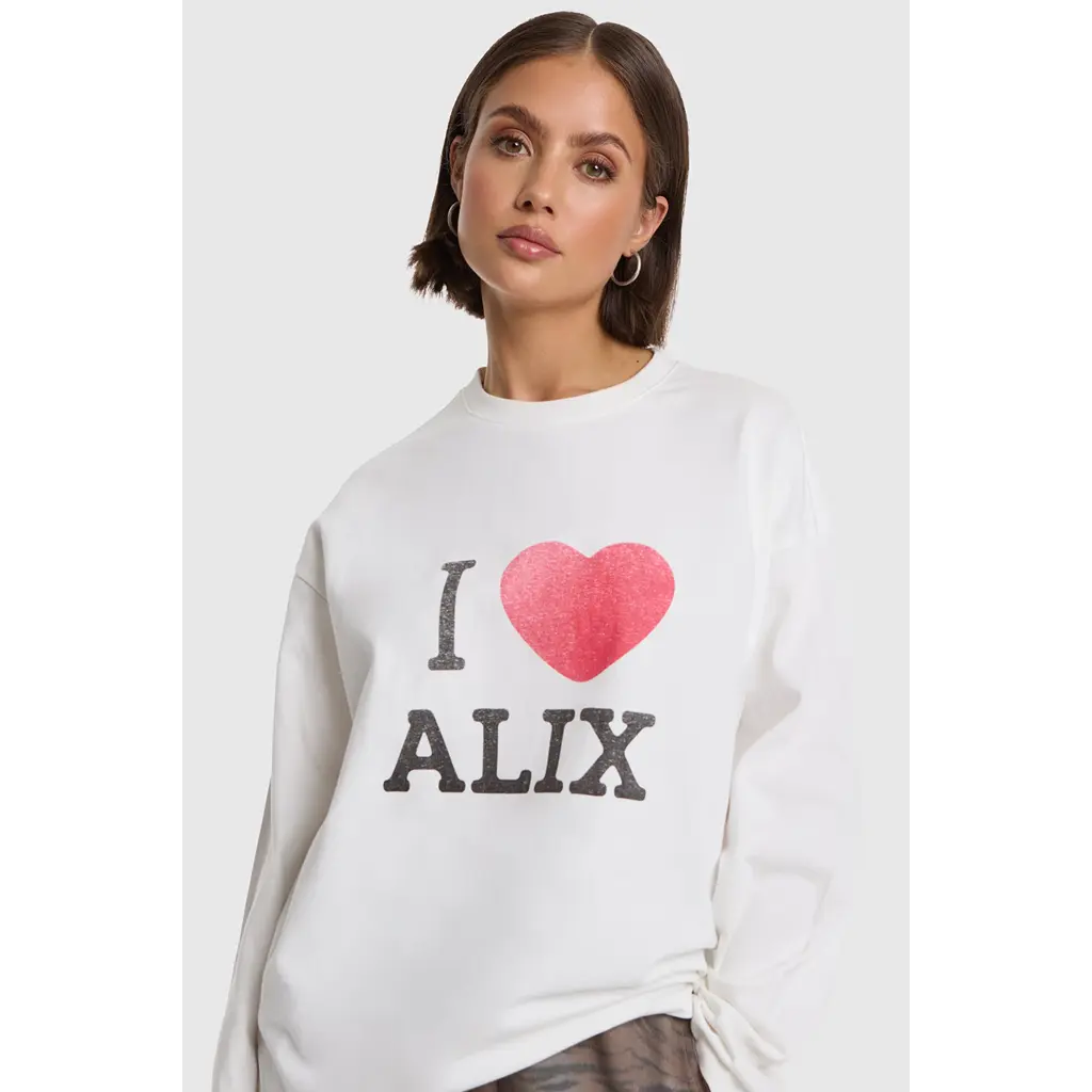 ALIX I love Alix longsleeve t-shirt (2608882956) soft white