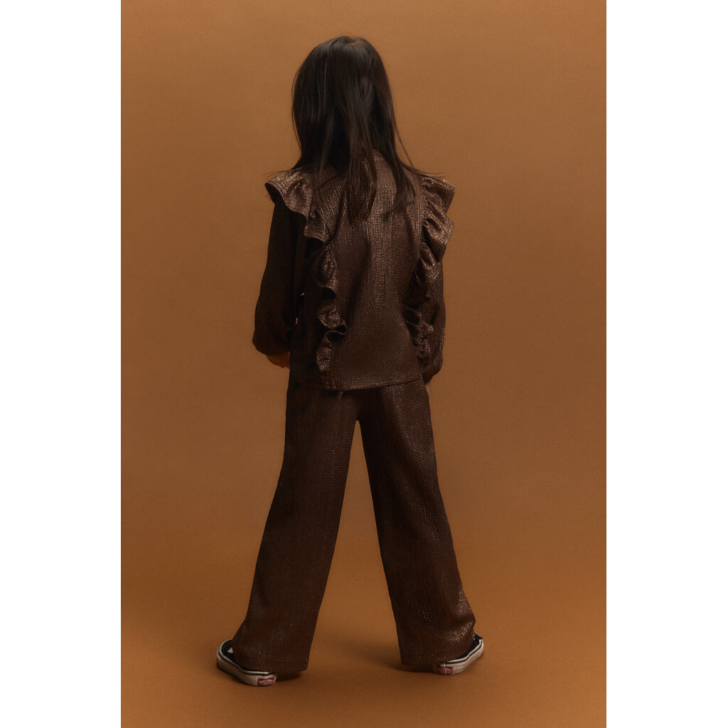 ALIX mini shiny wide leg pants (62608145537) warm brown