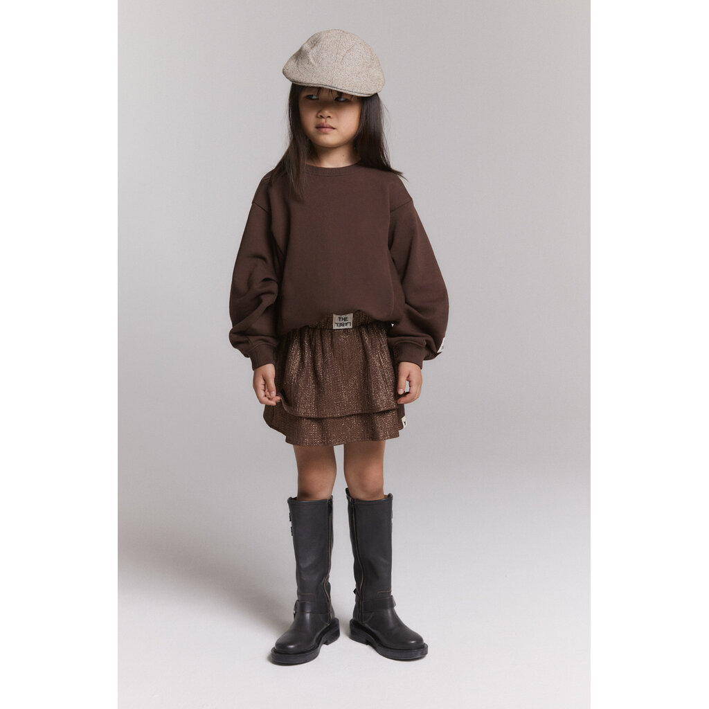 ALIX mini shiny skirt (62608245538) warm brown