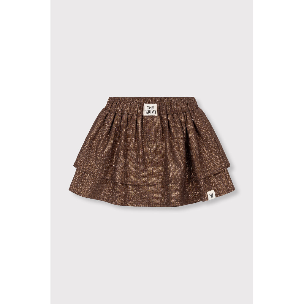 ALIX mini shiny skirt (62608245538) warm brown