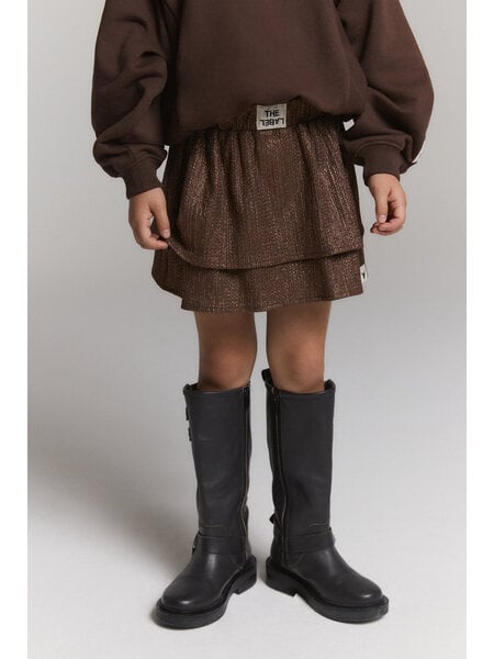 ALIX mini shiny skirt (62608245538) warm brown