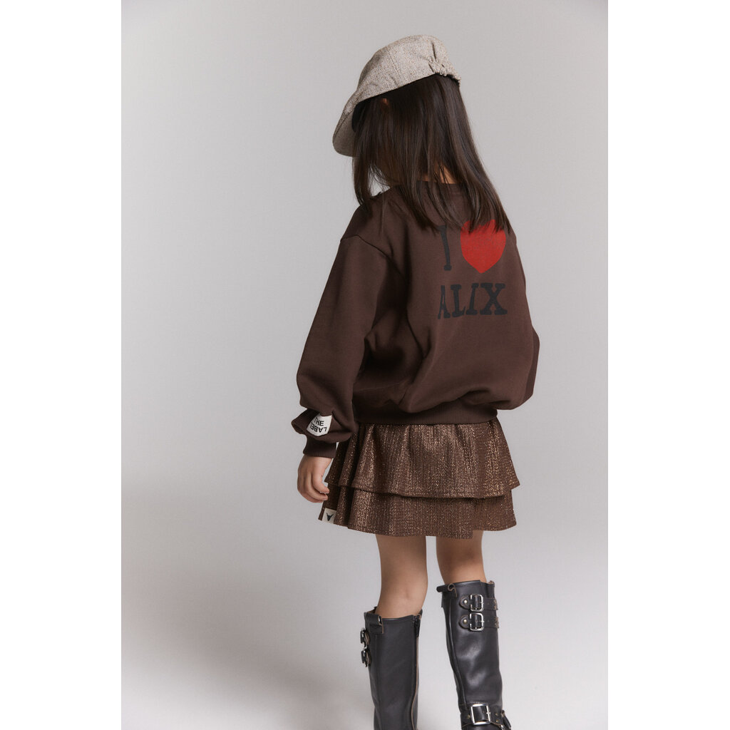 ALIX mini shiny skirt (62608245538) warm brown