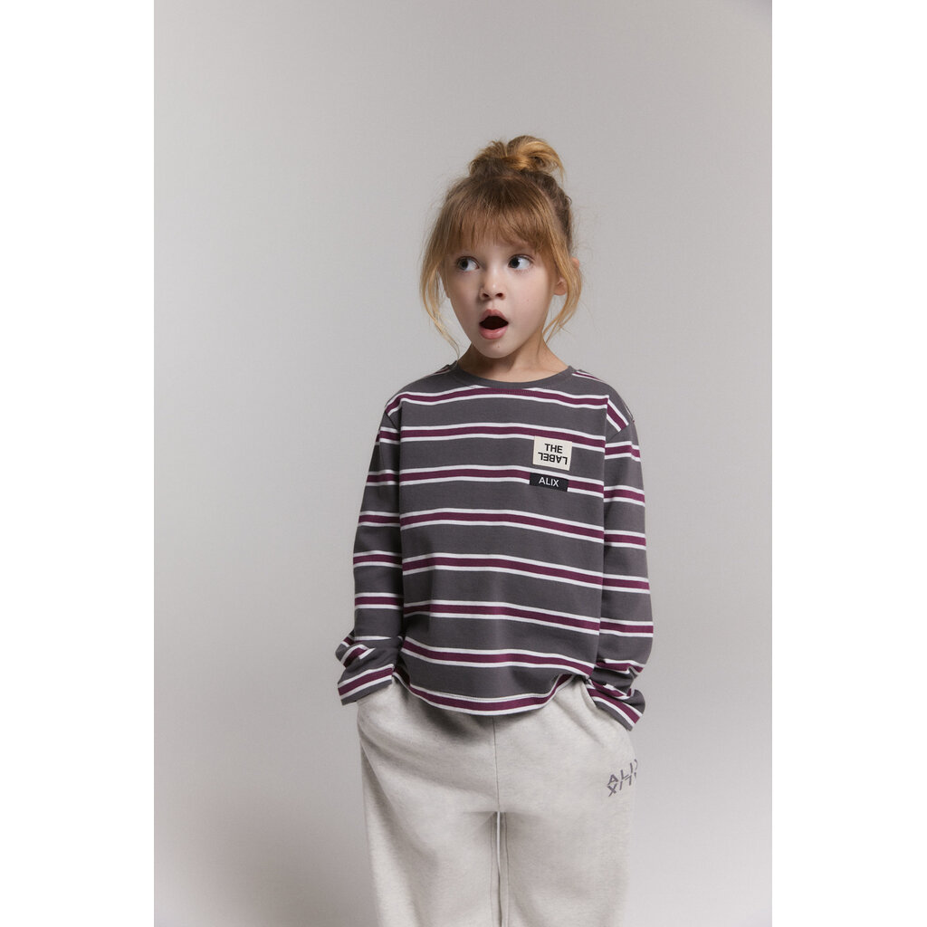 ALIX mini stripe longsleeve (62608853523) antracite