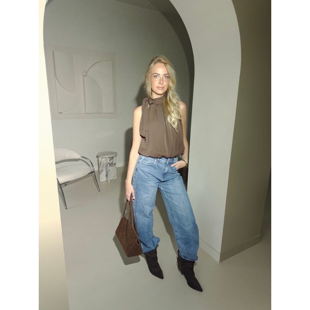 TALL stretch jeans balloon naad - blue
