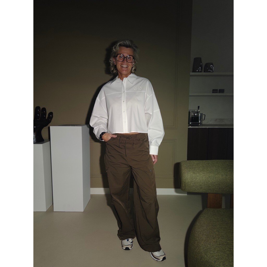 Cargo trousers - donkergroen