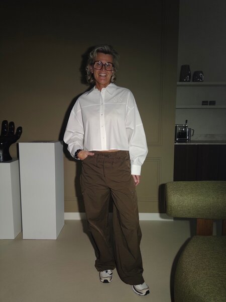 Cargo trousers - donkergroen