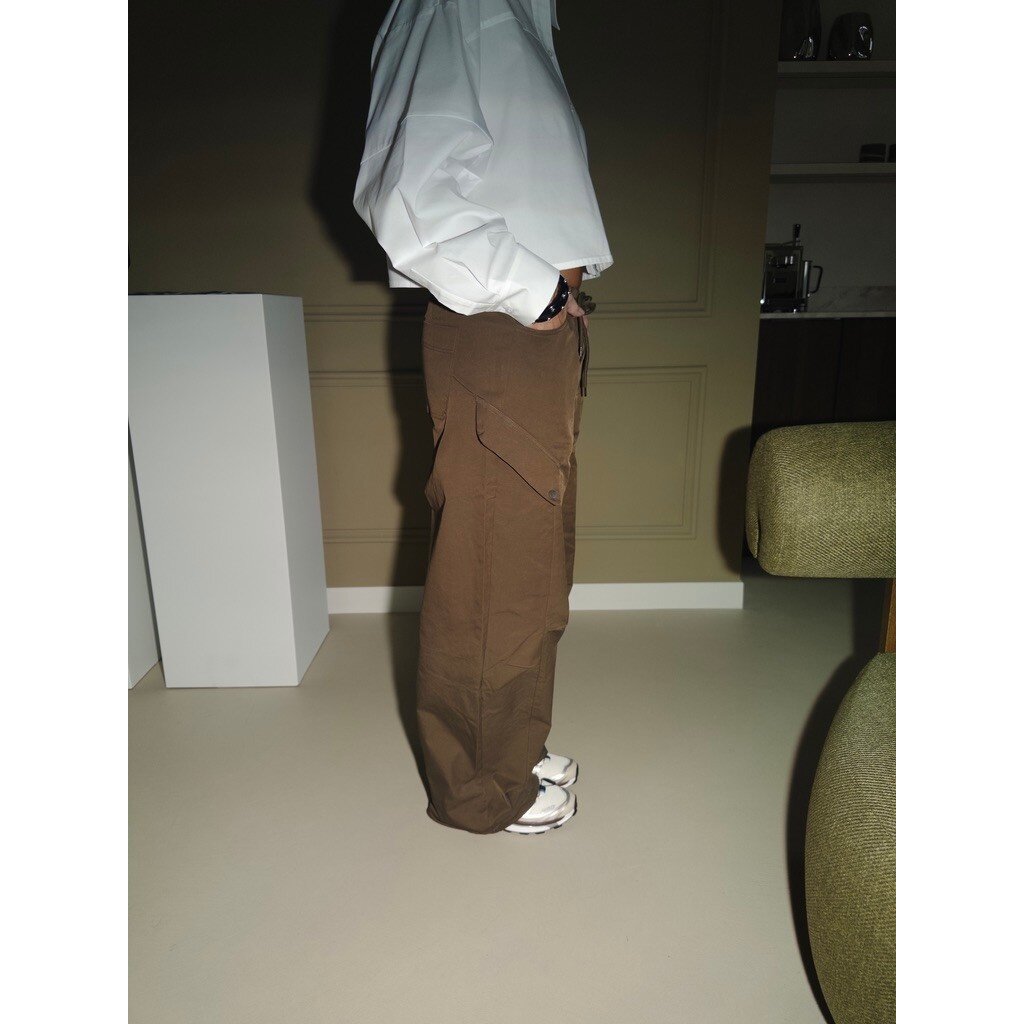Cargo trousers - donkergroen