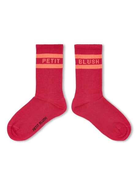 PETIT BLUSH Sport Socks SS26-023 Raspberry / Neon Orange