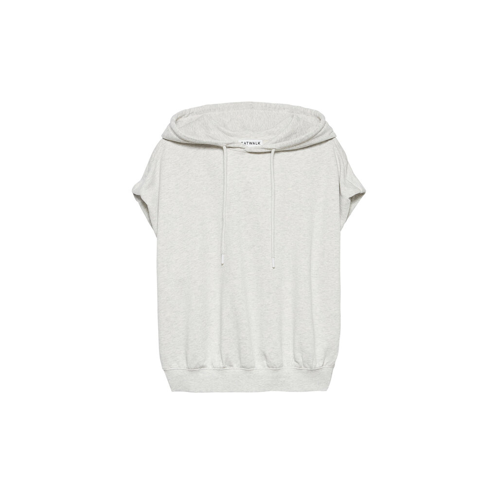 CATWALK JUNKIE Sleeveless sweater with hood 2602020601 Light Grey Melange