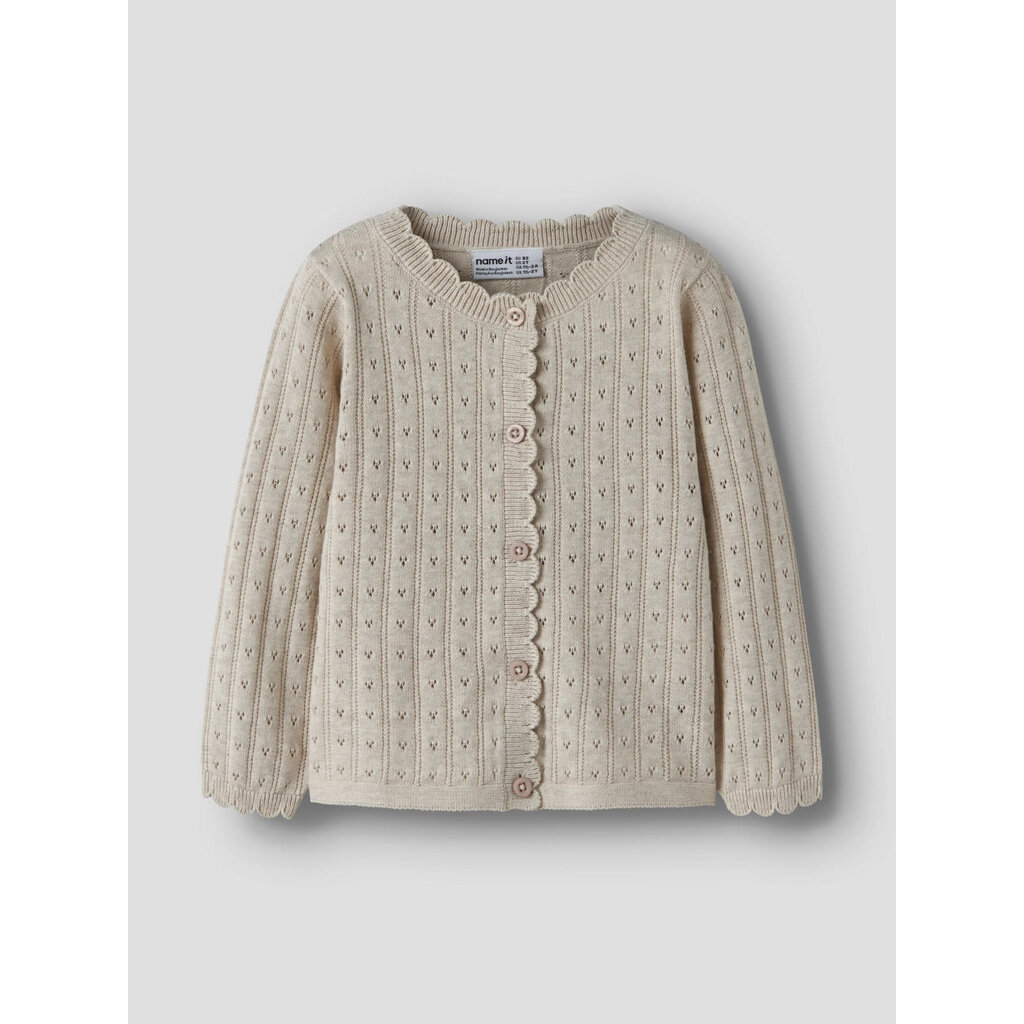 name it NMFOLIN LS KNIT CARD 13260484 Peyote Melange