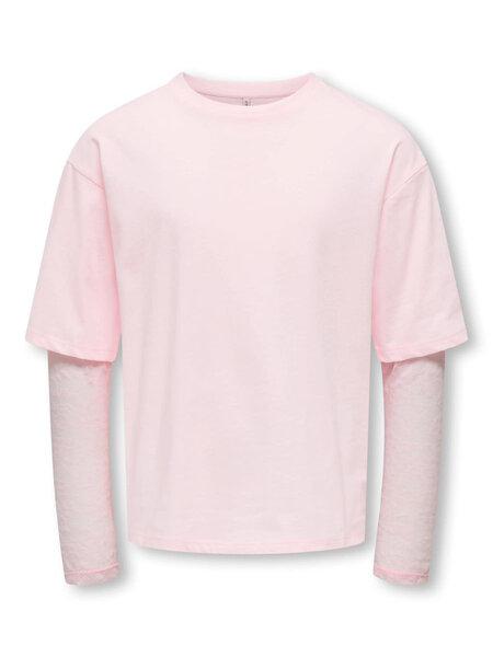 KIDS ONLY KOGMENA LS LACE TOP 15389057 Barely Pink