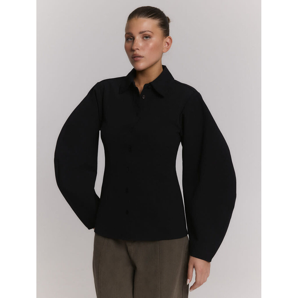 REFINED balloon blouse LILA (R2609954075) black