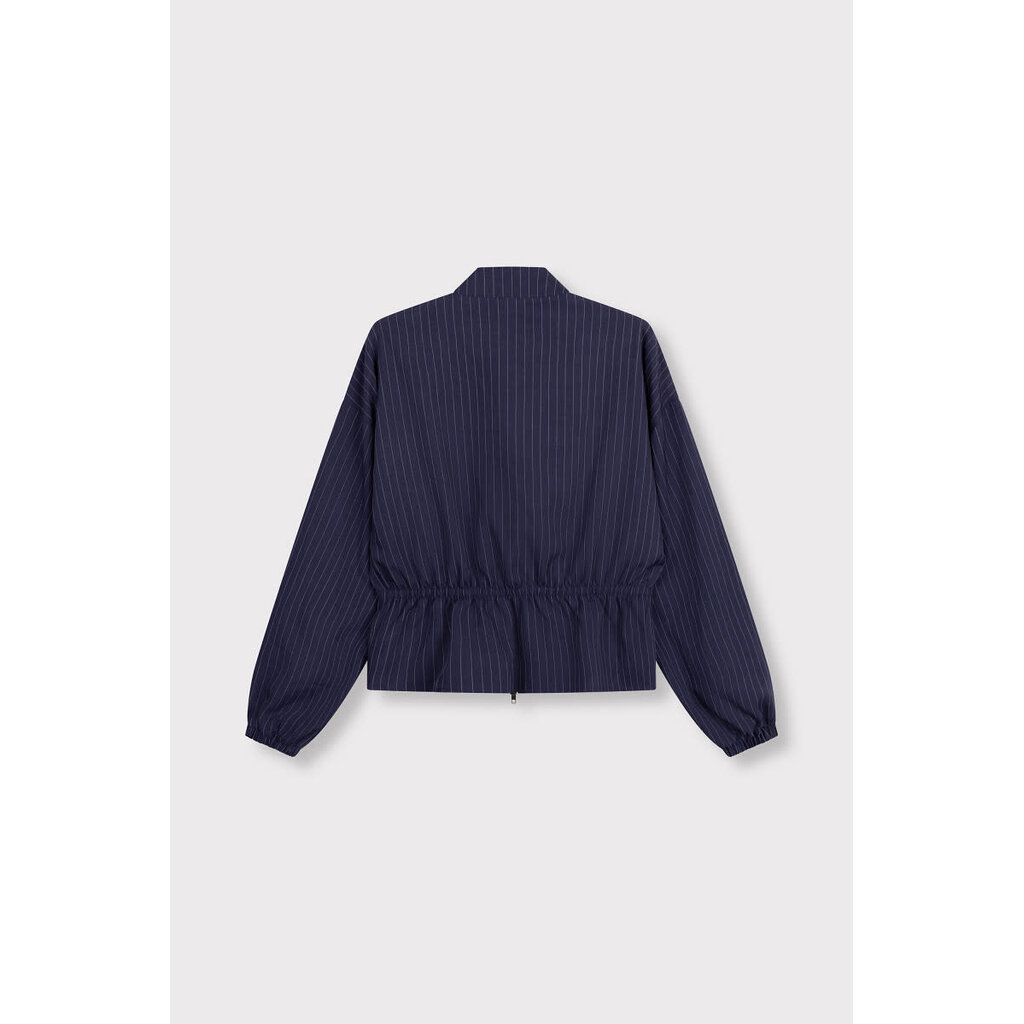 REFINED pinstripe balloon sleeve top ELYSIA (R2609902130) navy