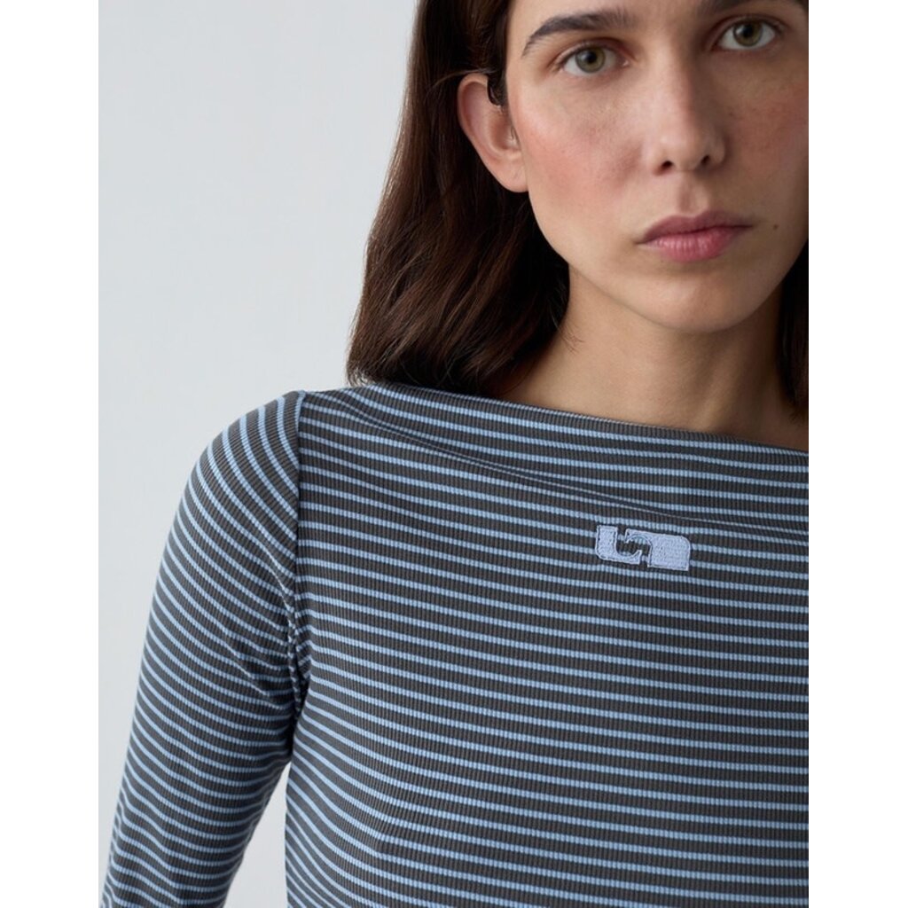LAAGAM EMORY BLUE STRIPED LONG SLEEVE T-SHIRT