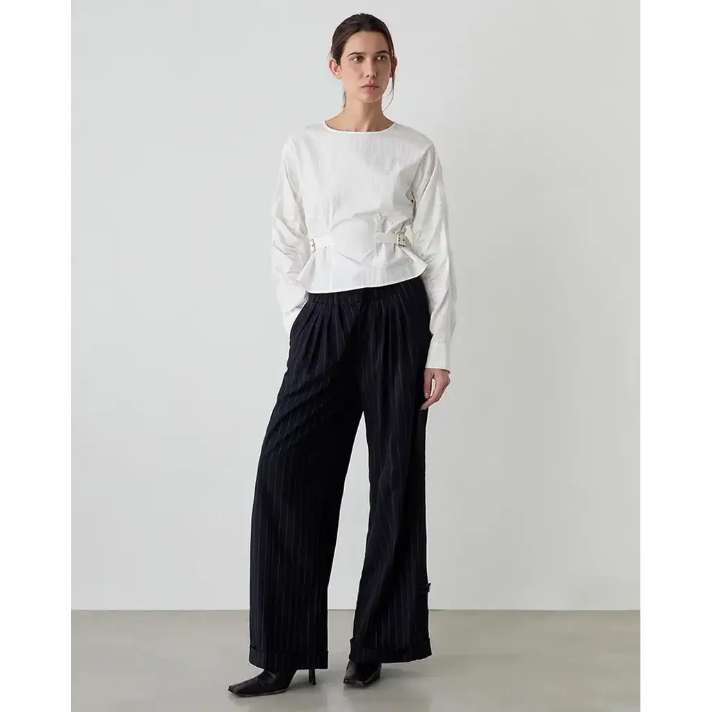 LAAGAM JAXE ECRU LONG SLEEVE BLOUSE