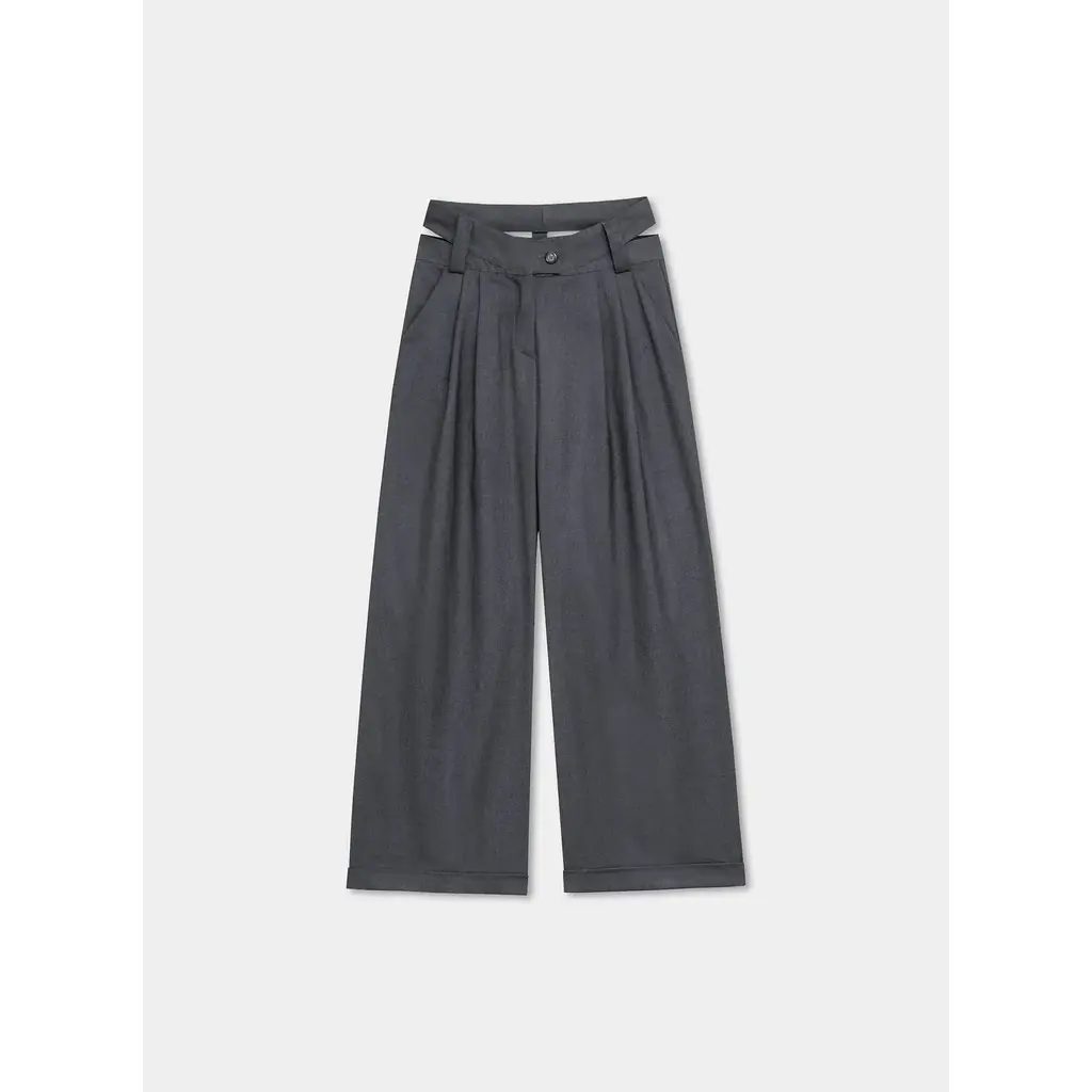 LAAGAM SMITH GREY TAILORED PANTS