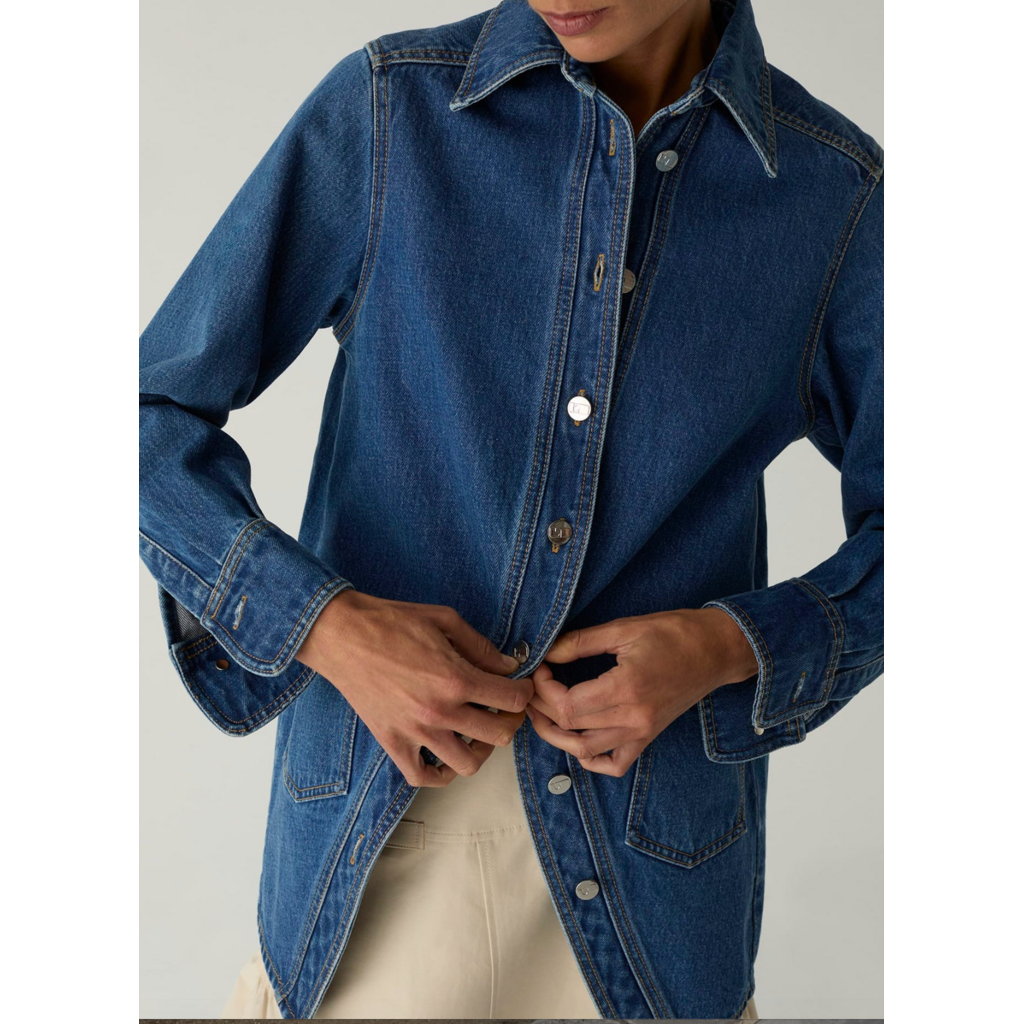LAAGAM NO BOYFRIEND DENIM OVERSHIRT
