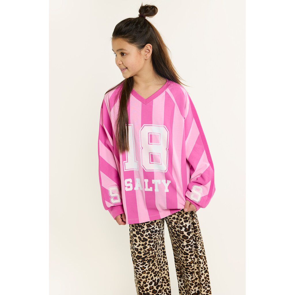 Salty Stitch Longsleeve Sport tee stripes - Pink