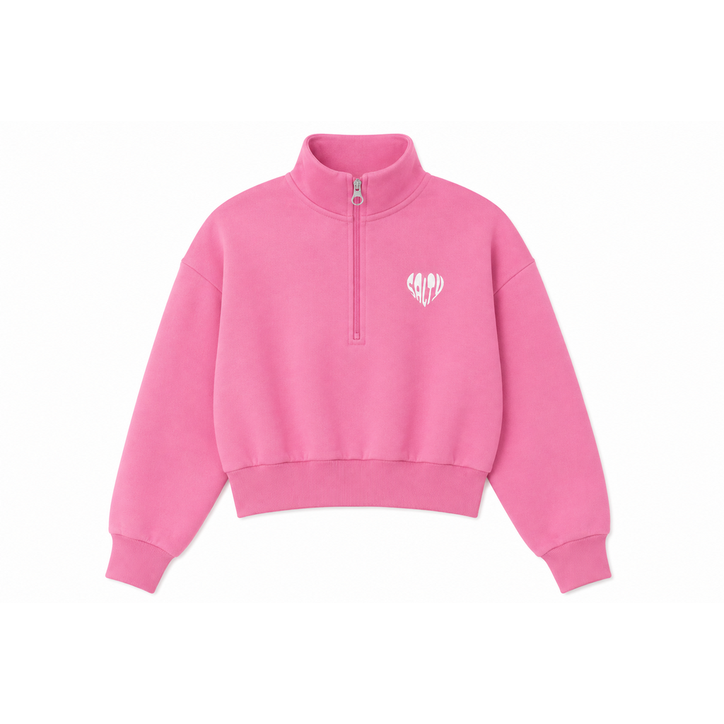 Salty Stitch Salty Sweater Half zip - Pink