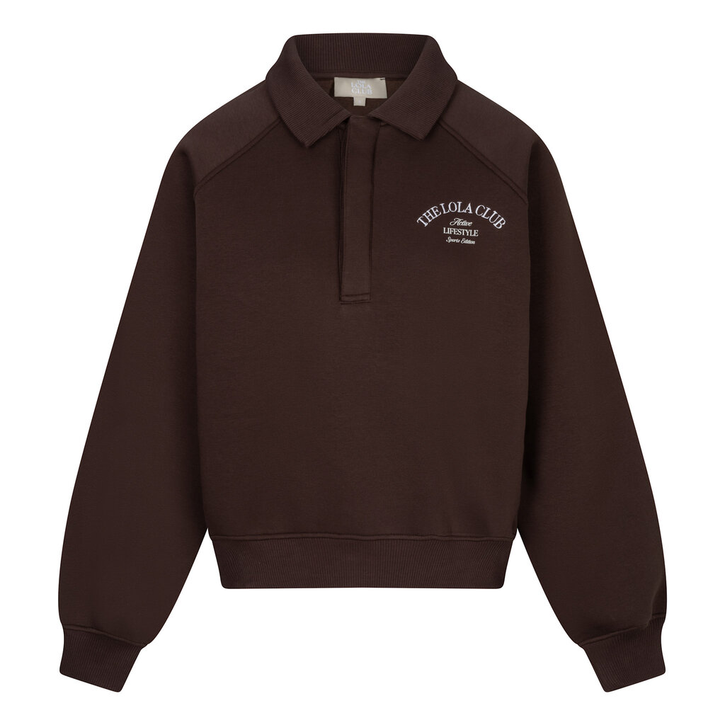 The Lola Club Ebony Polo Sweater 001 Espresso