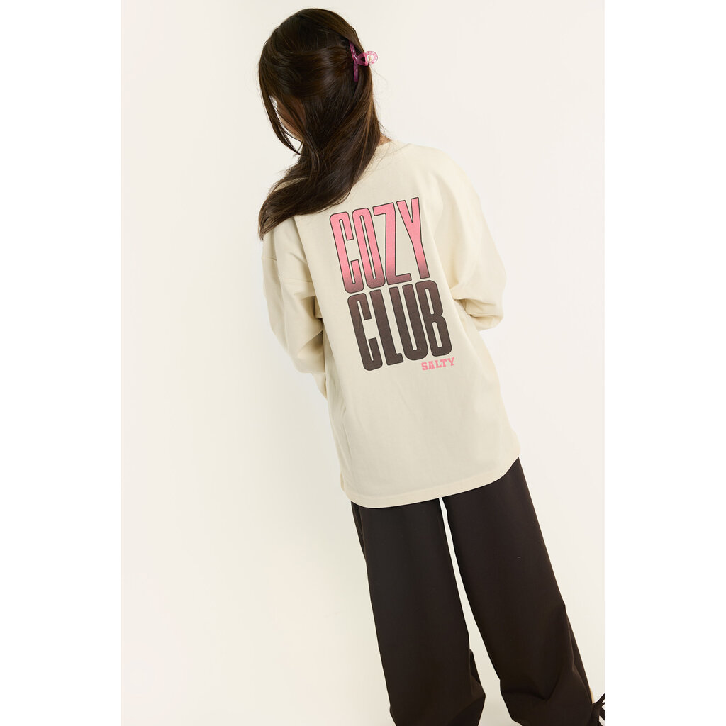 Salty Stitch Longsleeve Skater tee Teddy - Beige