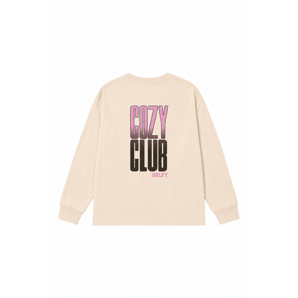 Salty Stitch Longsleeve Skater tee Teddy - Beige