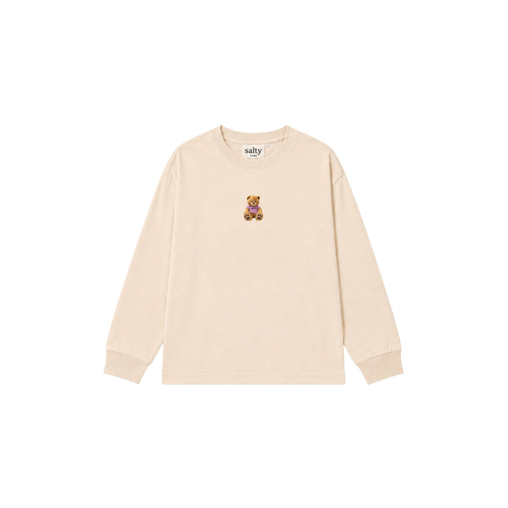 Salty Stitch Longsleeve Skater tee Teddy - Beige