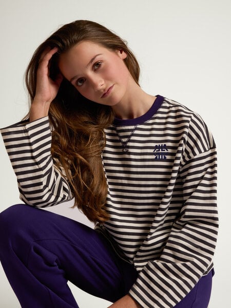 LOOXS stripe Tee 2632-5418-094 Graphite