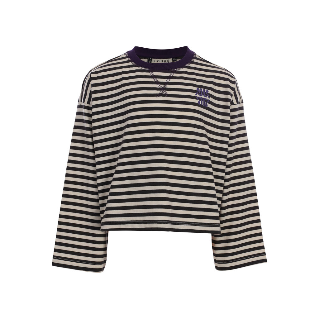 LOOXS stripe Tee 2632-5418-094 Graphite