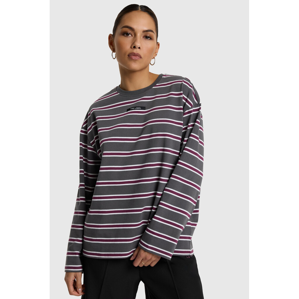 ALIX stripe longsleeve t-shirt (2608853949) antracite