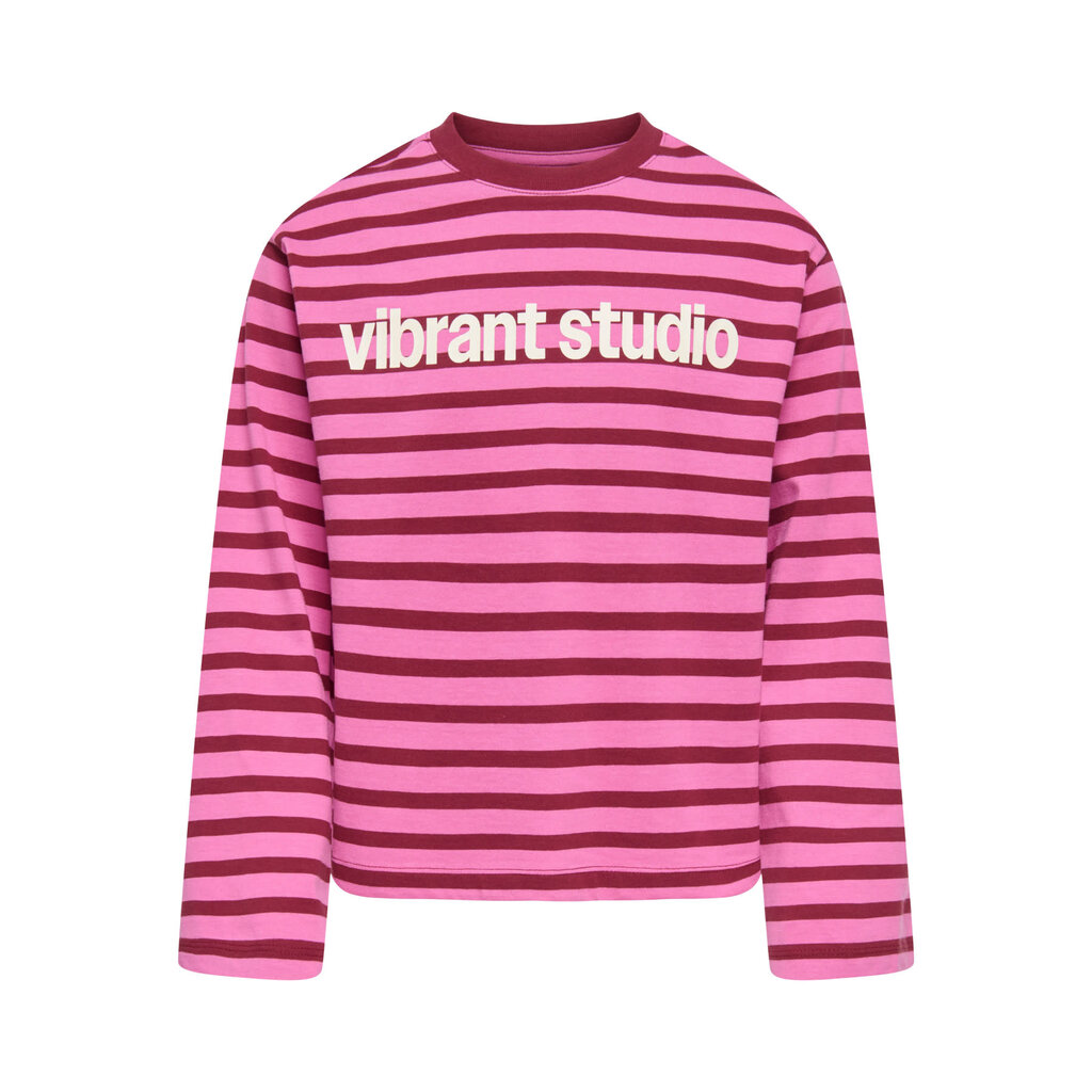 KIDS ONLY KOGLIDA L/S STRIPE TOP JRS 15382349 Fiji Flower Rumba Red