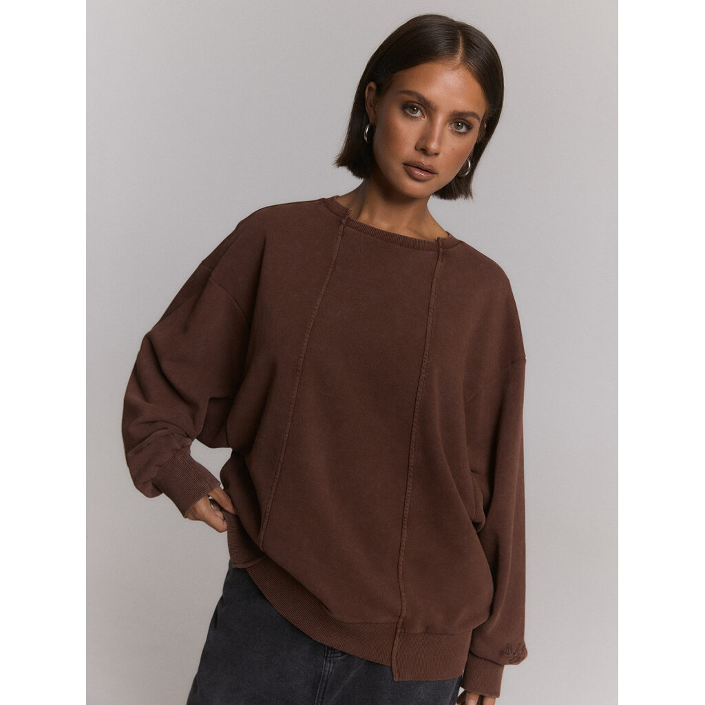 REFINED oversized sweater SENNA (R2609634157) choc brown