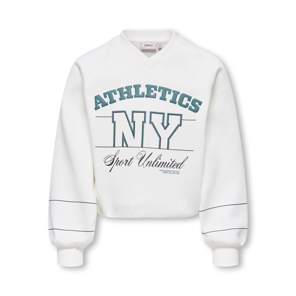 KIDS ONLY KOGCOLETTA L/S V-NECK PRINT SWT 15362087 Cloud Dancer Athletics