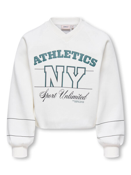 KIDS ONLY KOGCOLETTA L/S V-NECK PRINT SWT 15362087 Cloud Dancer Athletics