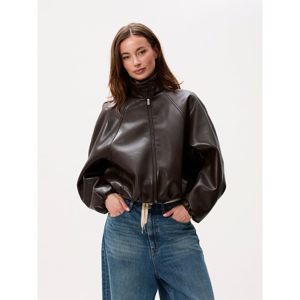 CATWALK JUNKIE Vegan leather jacket 2604022402 Dark Cacao