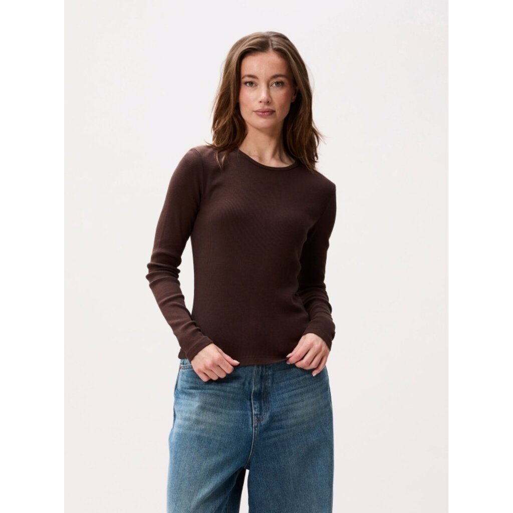 CATWALK JUNKIE Rib long sleeve 2604020406 Dark Cacao
