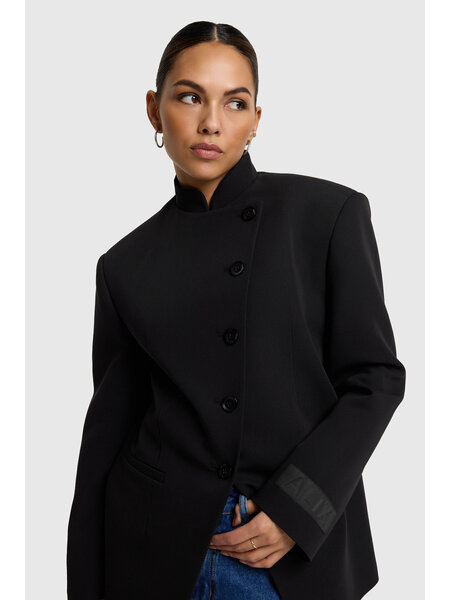 ALIX woven military blazer (2608464836) Black