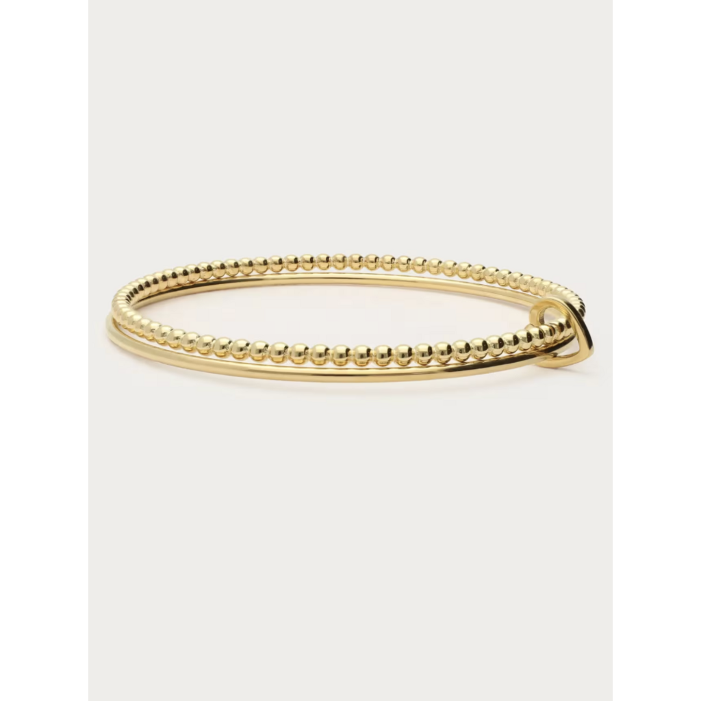 Bangle 2 set heart MJ15265 Goud