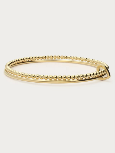 Bangle 2 set heart MJ15265 Goud