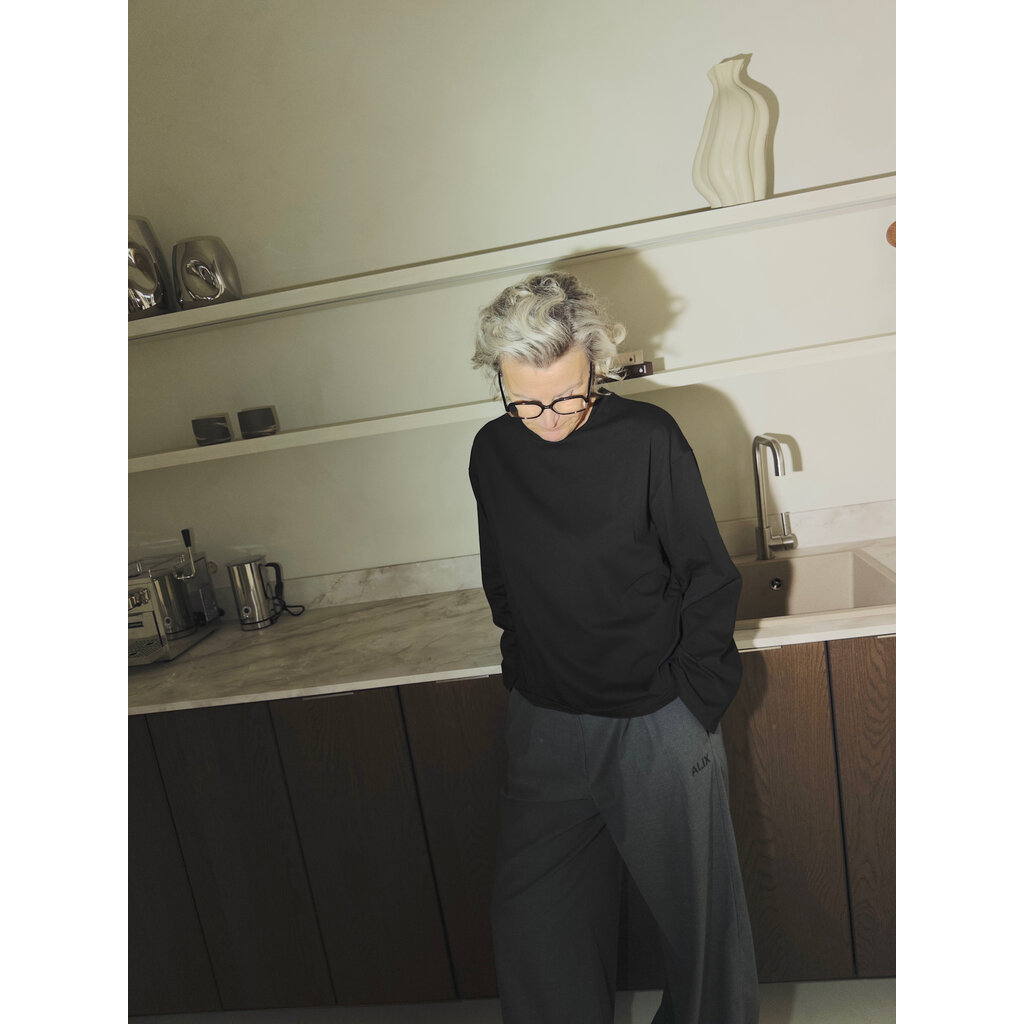 Longsleeve basic oversized - black