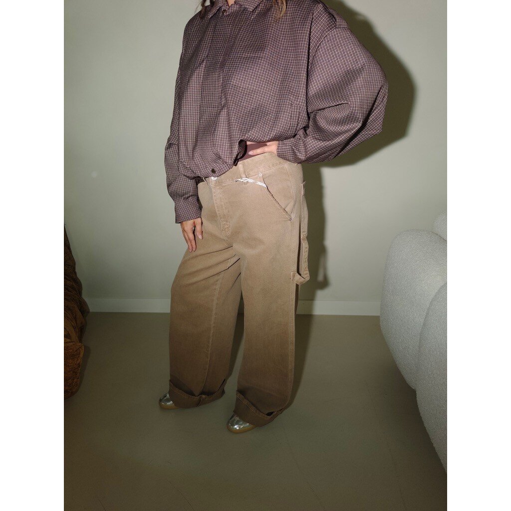 Worker stretch jeans - camel