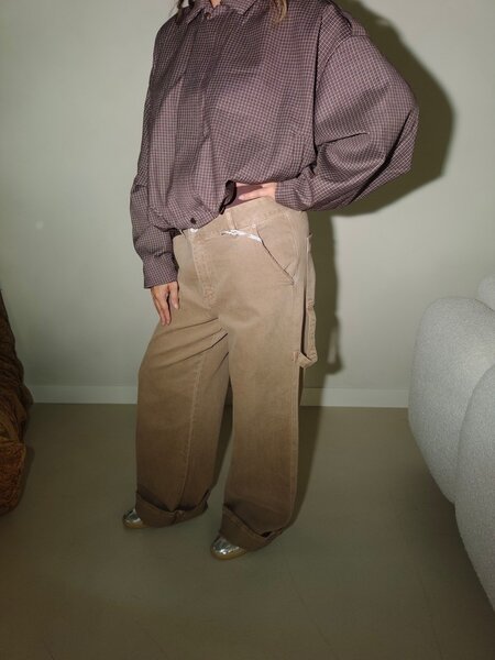 Worker stretch jeans - camel
