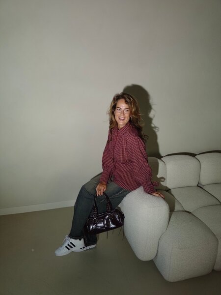 Blouse ls taille ruit - bordeaux